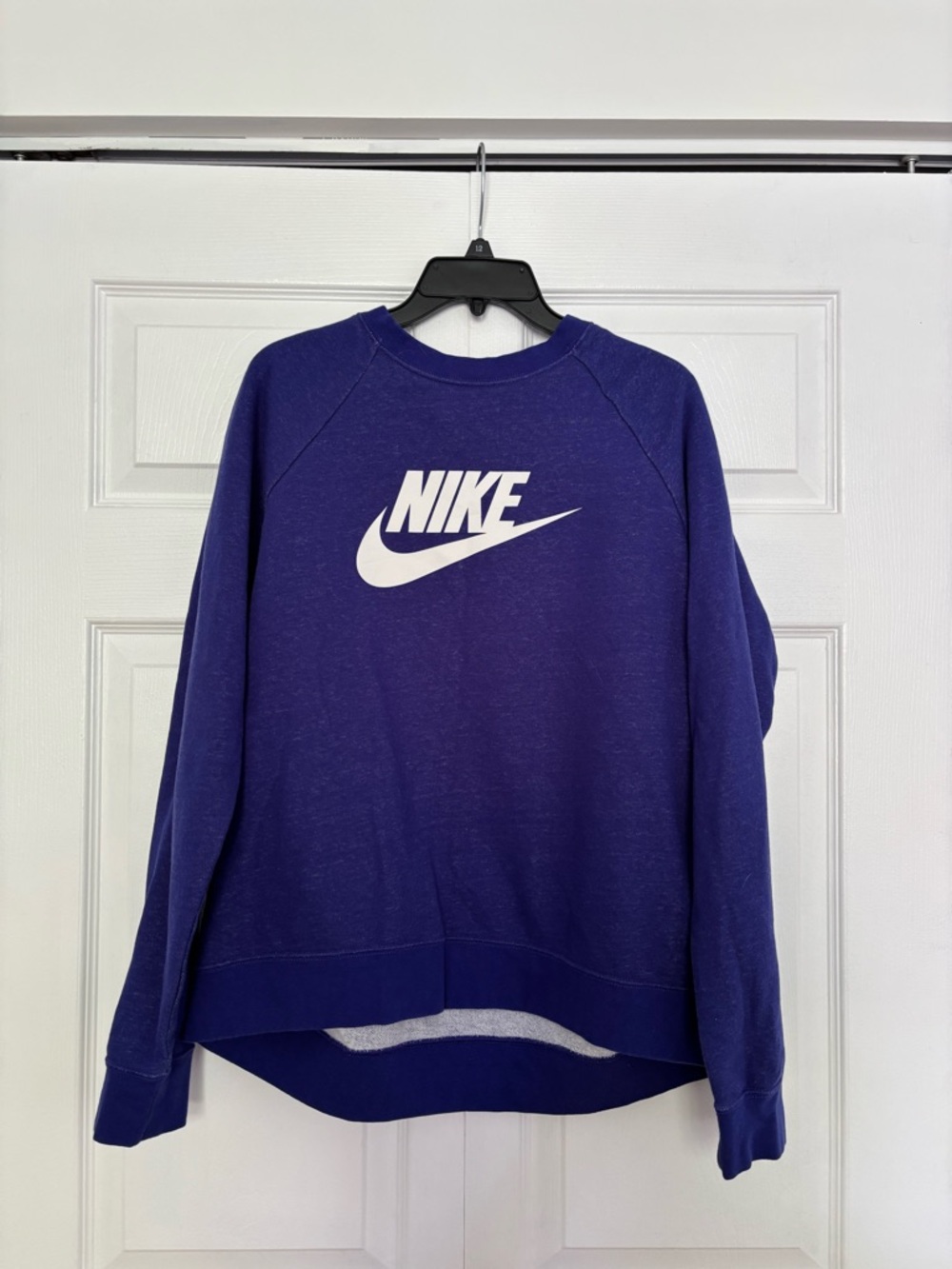 Nike Purple Sweatshirt with White Tag Swoosh